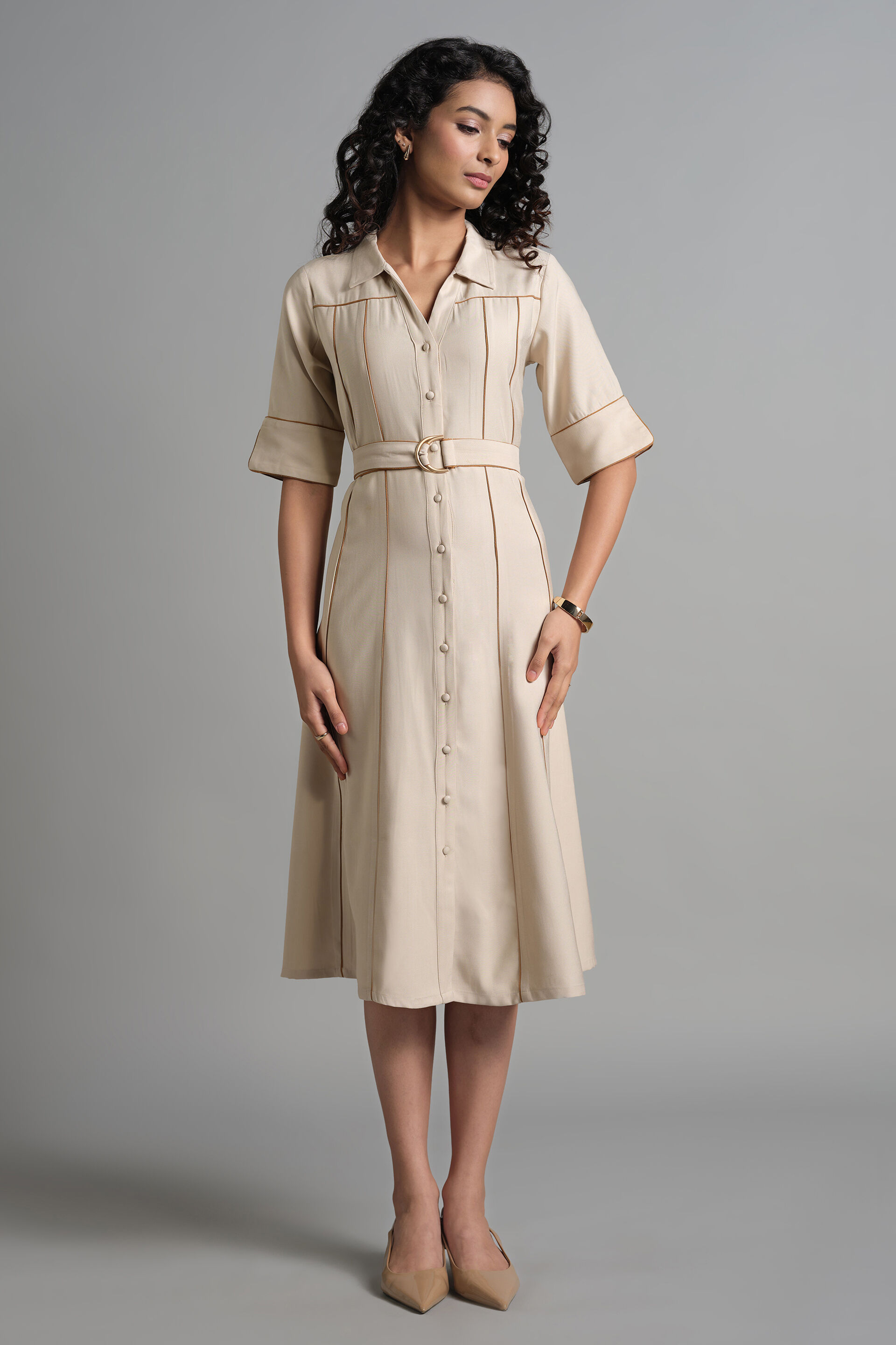 Chert Dress, Beige, image 2